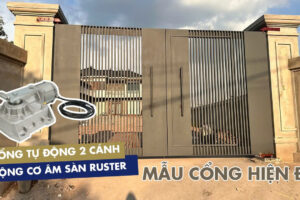 CỔNG TỰ ĐỘNG 2 CÁNH – MOTOR TAY ĐÒN RUSTER 24V/350KG | Ruster Việt Nam
