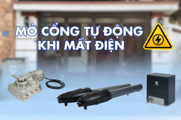 HƯỚNG DẪN AN TOÀN KHI CỔNG TỰ ĐỘNG MẤT ĐIỆN DO MƯA NGẬP