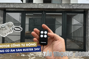 CỔNG NHÔM ĐÚC 4 CÁNH CNC – MOTOR ÂM SÀN 24V/600KG | Ruster Việt Nam