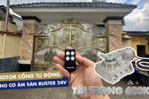 CỔNG NHÔM ĐÚC 2 CÁNH – MOTOR ÂM SÀN 24V/600KG | Ruster Việt Nam