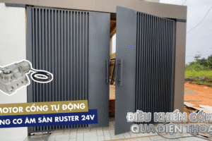 CỔNG TỰ ĐỘNG 2 CÁNH ĐIỀU KHIỂN QUA ỨNG DỤNG – MOTOR ÂM SÀN 24V/600KG | Ruster Việt Nam