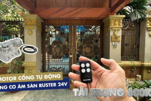 CỔNG NHÔM ĐÚC 2 CÁNH – CẢI TẠO MOTOR ÂM SÀN 24V/600KG | Ruster Việt Nam